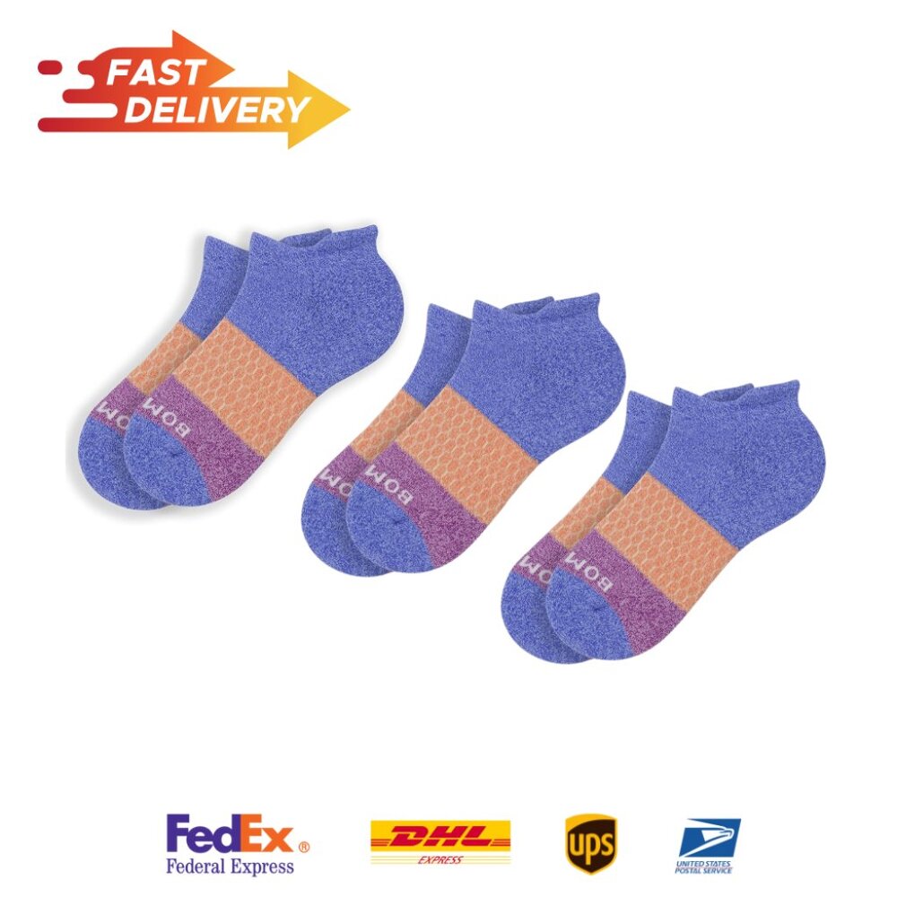 3 PACK BOMBAS Women's Ankle Socks (Fuchsia, Medium)